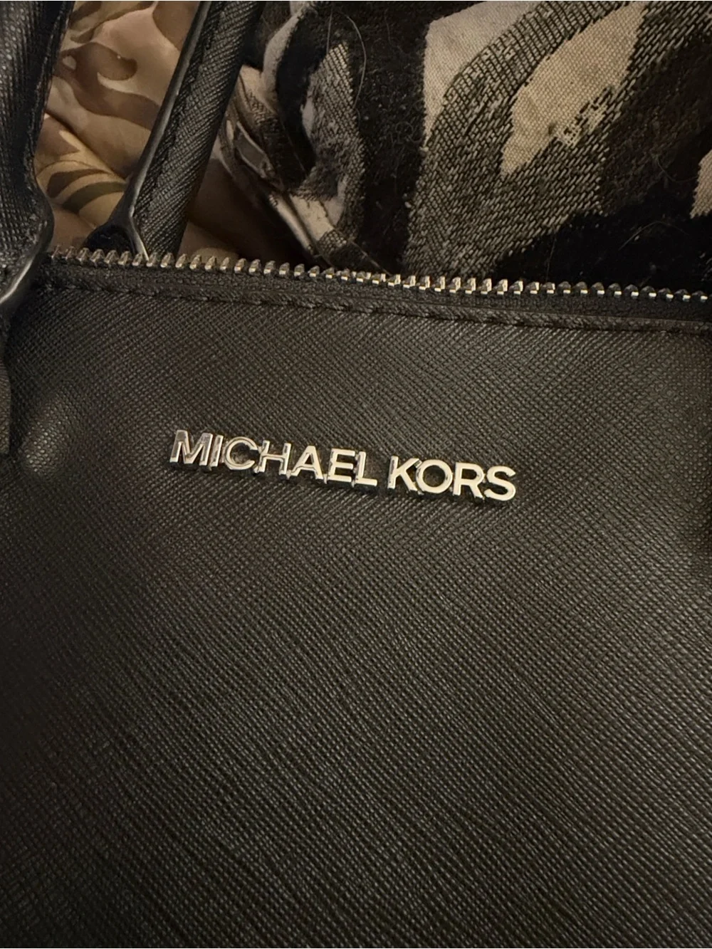 Michael Kors Black Leather Satchel